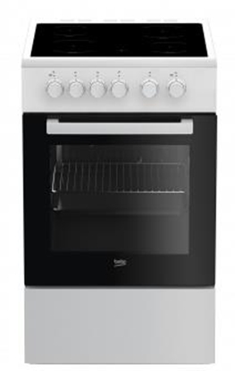 Picture of Beko FSS57000GW cooker Freestanding cooker Ceramic Black, White A
