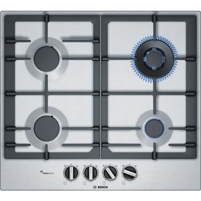 Изображение Bosch Serie 6 PCH6A5B90 hob Stainless steel Built-in 60 cm Gas 4 zone(s)