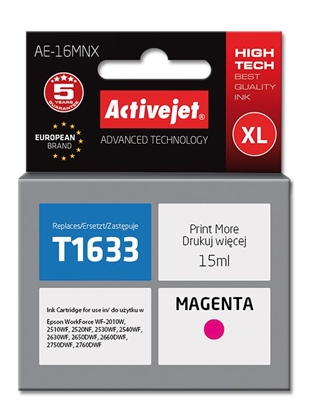 Attēls no Ink cartridge Activejet AE-16MNX (replacement Epson 16XL T1633; Supreme; 15 ml; Magenta)