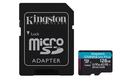 Picture of Kingston Technology 128GB microSDXC Canvas Go Plus 170R A2 U3 V30 Card + ADP