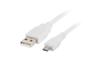 Изображение Lanberg CA-USBM-10CC-0018-W USB cable 1.8 m USB 2.0 Micro-USB B USB A White