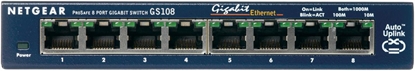 Picture of NETGEAR GS108GE network switch Unmanaged Gigabit Ethernet (10/100/1000) Blue