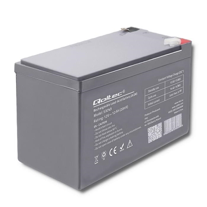 Picture of Qoltec 53049 AGM battery | 12V | 12Ah