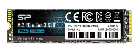 Picture of Silicon Power P34A60 M.2 256 GB PCI Express SLC NVMe
