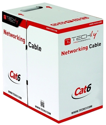 Изображение Techly U/UTP Hank Cable Cat.6 CCA 305m Solid Grey