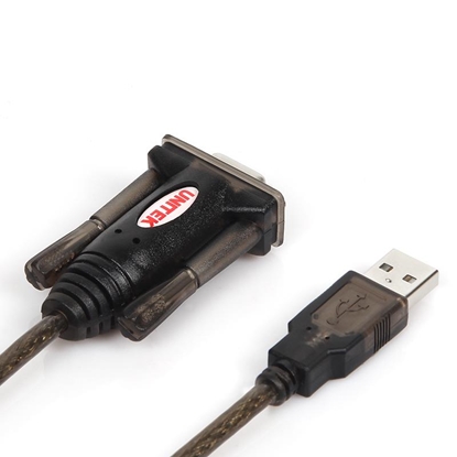 Picture of UNITEK Y-105 serial cable Black 1.5 m USB Type-A DB-9