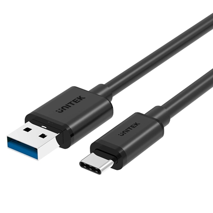 Attēls no UNITEK Y-C474BK USB cable 1 m USB 3.2 Gen 1 (3.1 Gen 1) USB A USB C Black
