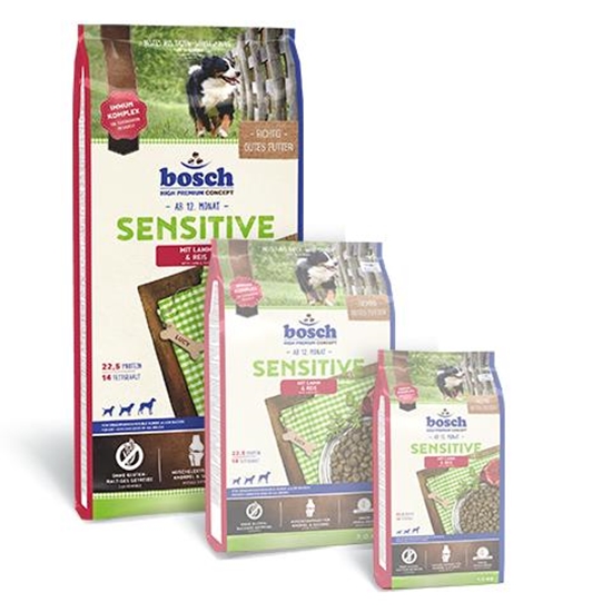 Picture of BOSCH Sensitive Lamb&Rice - dry dog food - 15 kg