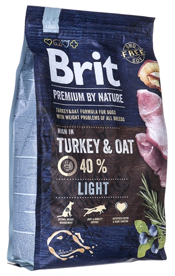 Изображение BRIT Premium by Nature Light Turkey&Oat - dry dog food - 3 kg
