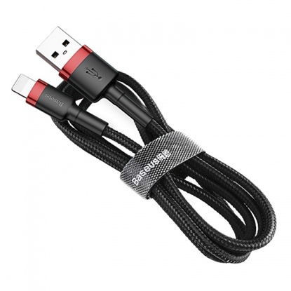 Attēls no Cable Baseus USB2.0 A plug - IP Lightning plug 1.0m Cafule red+black