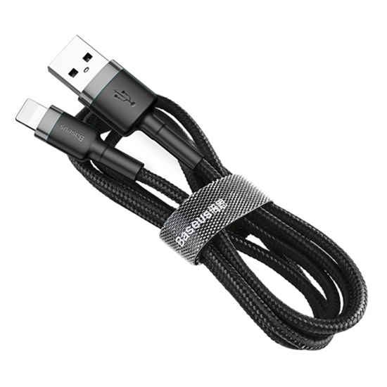 Изображение Cable Baseus USB2.0 A plug - IP Lightning plug 2.0m Cafule grey+black
