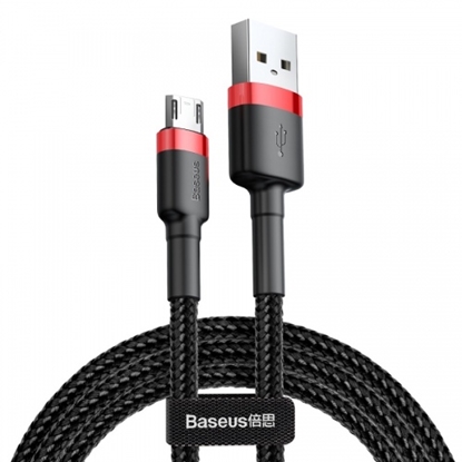 Attēls no Cable Baseus USB2.0 A plug - micro USB plug 1.0m QC3.0 Cafule red+black