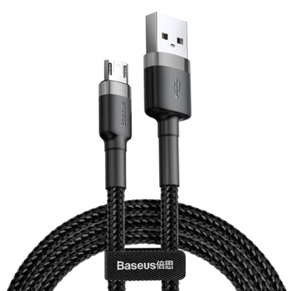 Attēls no Cable Baseus USB2.0 A plug - micro USB plug 2.0m QC3.0 Cafule grey+black
