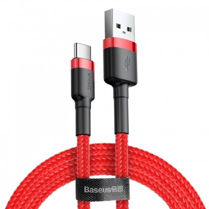 Attēls no Cable Baseus USB2.0 A plug - USB C plug 0.5m QC3.0 red+red