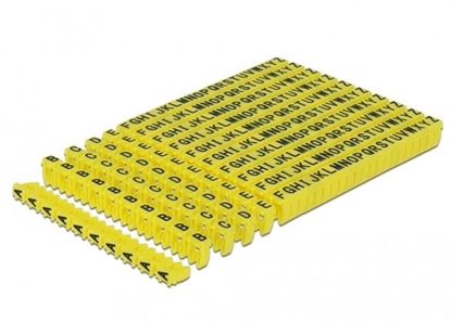 Attēls no Delock Cable Marker Clips A-Z yellow 260 pieces