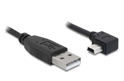 Attēls no Delock Cable USB 2.0-A male > USB mini-B 5pin male angled 3m