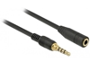 Picture of Delock Stereo Jack Extension Cable 3.5 mm 4 pin male to female 0.5 m black