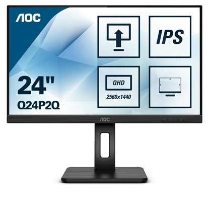 Attēls no AOC Q24P2Q LED display 60.5 cm (23.8") 2560 x 1440 pixels Quad HD Black