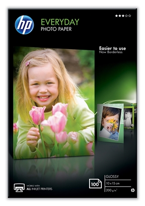 Изображение HP Everyday Photo Paper, Glossy, 200 g/m2, 10 x 15 cm (101 x 152 mm), 100 sheets
