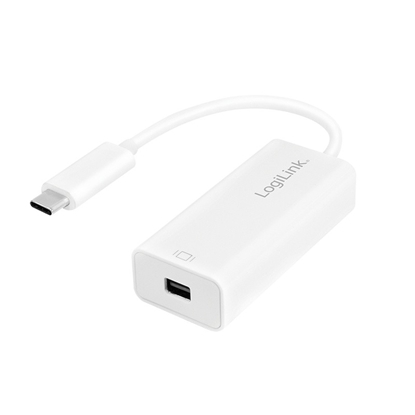 Изображение Logilink Adapter USB 3.2 Gen 1x1 to Mini DP, USB-C,     weiß