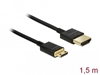 Picture of Delock Cable High Speed HDMI with Ethernet - HDMI-A male - HDMI Mini-C male 3D 4K 1.5m Slim Premium
