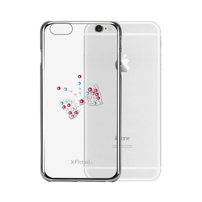 Attēls no X-Fitted Plastic Case With Swarovski Crystals for Apple iPhone 6 / 6S Silver / Butterfly
