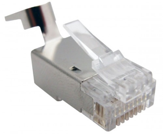 Picture of Konektors RJ45 ekranēts CAT6 STP FTP LAN kabelim, 2 daļas, PROFI