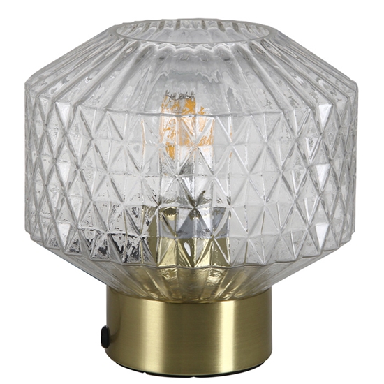 Picture of G.l.-TEXTURED GLASS 40W E27 caurspīdīga/misiņa