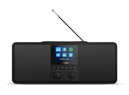 Attēls no Philips Internet radio TAR8805/10 Spotify Connect, DAB+ radio, DAB and FM Bluetooth, 6W, wireless Qi charging, color display, built-in clock function, AC powered