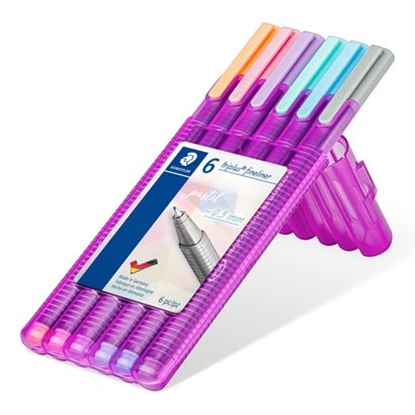 Attēls no STAEDTLER Flomasterveida pildspalvas   Triplus, 0.3 mm, 6 pasteļu krāsas