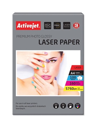 Picture of Activejet AP4-160G100L photo paper for laser printers; A4; 100 pcs