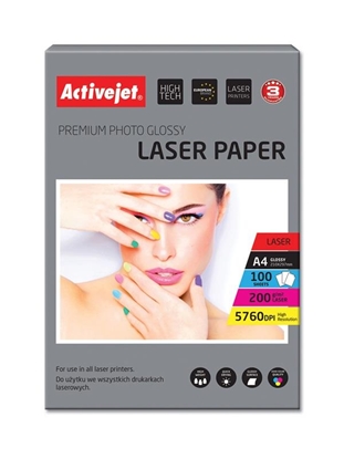 Изображение Activejet AP4-200G100L photo paper for laser printers; A4; 100 pcs