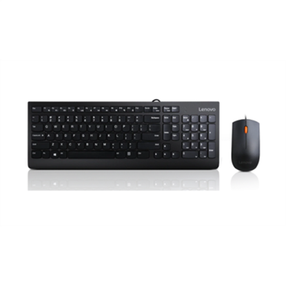 Изображение Lenovo 300 keyboard Mouse included USB QWERTY US English Black