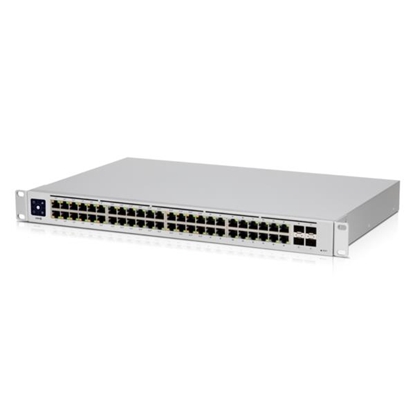 Изображение Ubiquiti UniFi USW-48-POE network switch Managed L2 Gigabit Ethernet (10/100/1000) Power over Ethernet (PoE) 1U Stainless steel