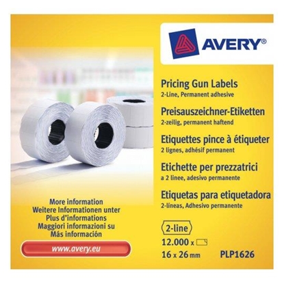 Picture of Avery PLP1626 self-adhesive label Price tag Permanent White 12000 pc(s)