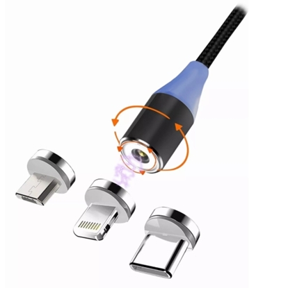 Picture of Msonic MLU651 3in1 Micro USB Lightning Type-C magnetic cable