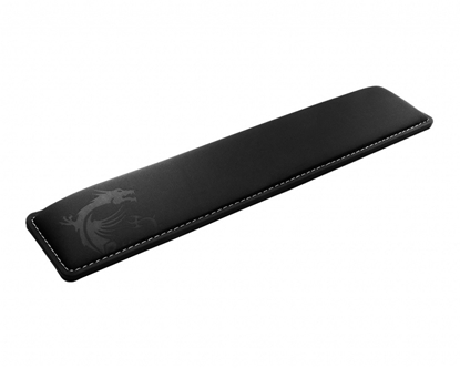 Изображение MSI VIGOR WR01 Keyboard Wrist Rest 'Black with Iconic Dragon design, Cool Gel-infused memory foam, Non-slip rubber base, Incline shape, Keyboard add on accessory for VIGOR Series Keyboard, Compatible with most Gaming Keyboards'