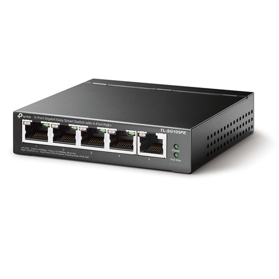 Picture of TP-LINK 5-Port Gigabit Easy Smart PoE Switch with 4-Port PoE+