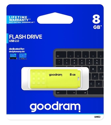 Attēls no Goodram UME2 USB 2.0 8GB Yellow