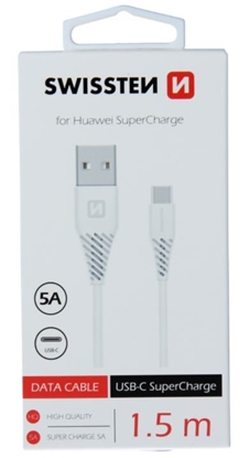 Picture of Swissten 5A Super Fast Charge for Huawei USB-C Data and Charging Cable 1.5m