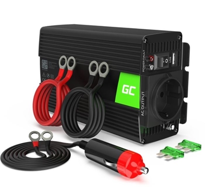 Изображение Strāvas pārveidotājs Green Cell Car Power Inverter Converter 12V to 230V 500W/ 1000W Modified Sine Wave