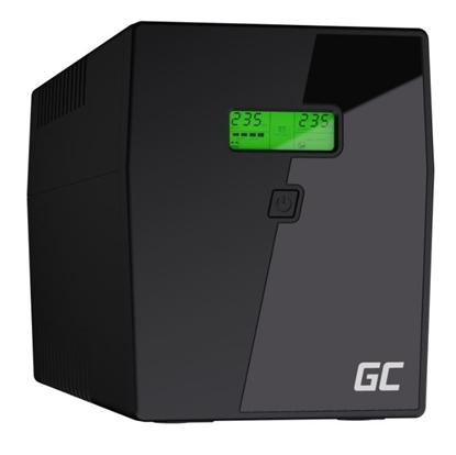 Изображение Nepārtrauktas barošanas bloks Green Cell Power Proof with LCD Display 2000VA 1200W