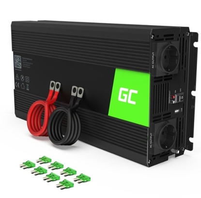 Изображение Strāvas pārveidotājs Green Cell Power Inverter Converter 24V to 230V 1500W/3000W Pure sine