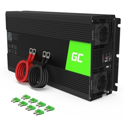 Pilt Green Cell Car Power Inverter Converter 24V to 230V 1500W/ 3000W