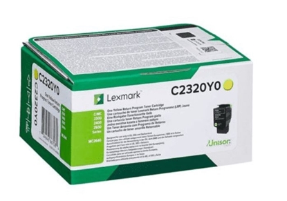 Изображение Lexmark C2320Y0 toner cartridge 1 pc(s) Original Yellow