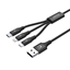 Attēls no UNITEK C14049BK USB cable 1.2 m USB 2.0 USB C Micro-USB B/Lightning Black