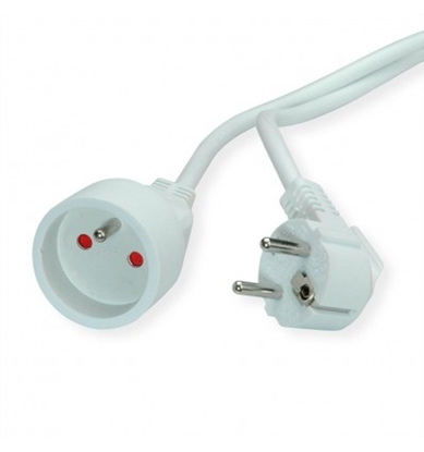 Picture of VALUE Extension Cable with 3P. Connectors, UTE Version, AC 230V, white, 10.0 m