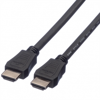 Picture of VALUE HDMI High Speed Cable + Ethernet, LSOH, M/M, black, 10 m