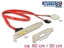 Изображение Delock Slot bracket SATA 6 Gb/s 7 pin receptacle + Molex 2 pin power plug internal > SATA male pin 8 power external