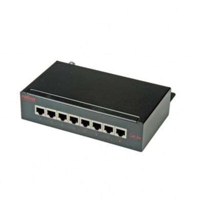 Picture of ROLINE Cat.5e Wall Mount Patch Panel, 8 Ports, STP black
